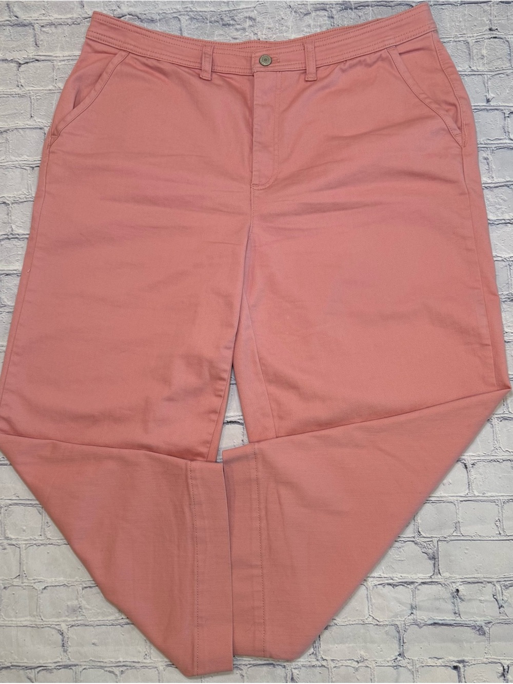Talbots Pink Wide Leg Chino Pants.